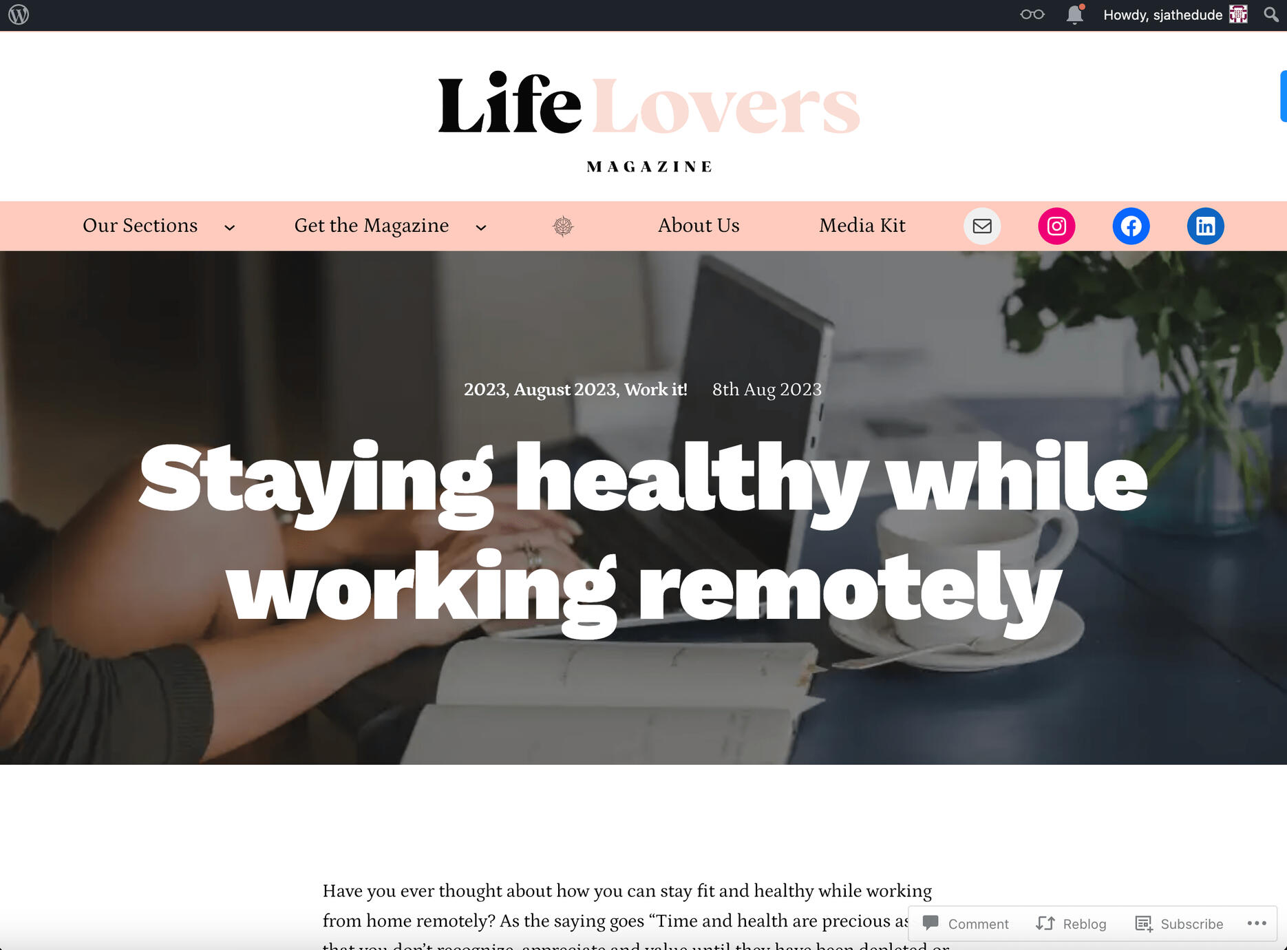Staying healthy while working remotely