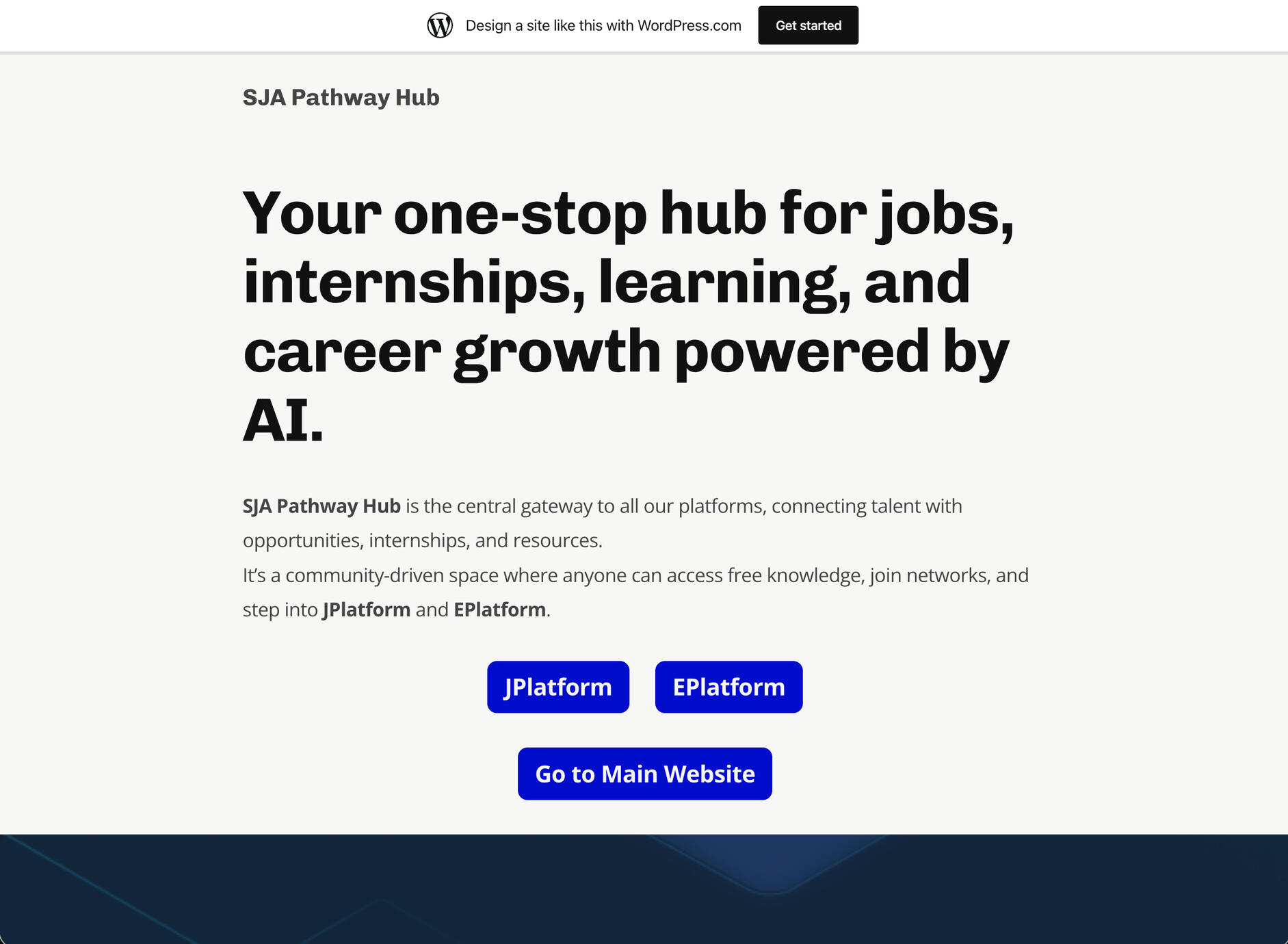 SJA Pathway Hub (Wordpress)