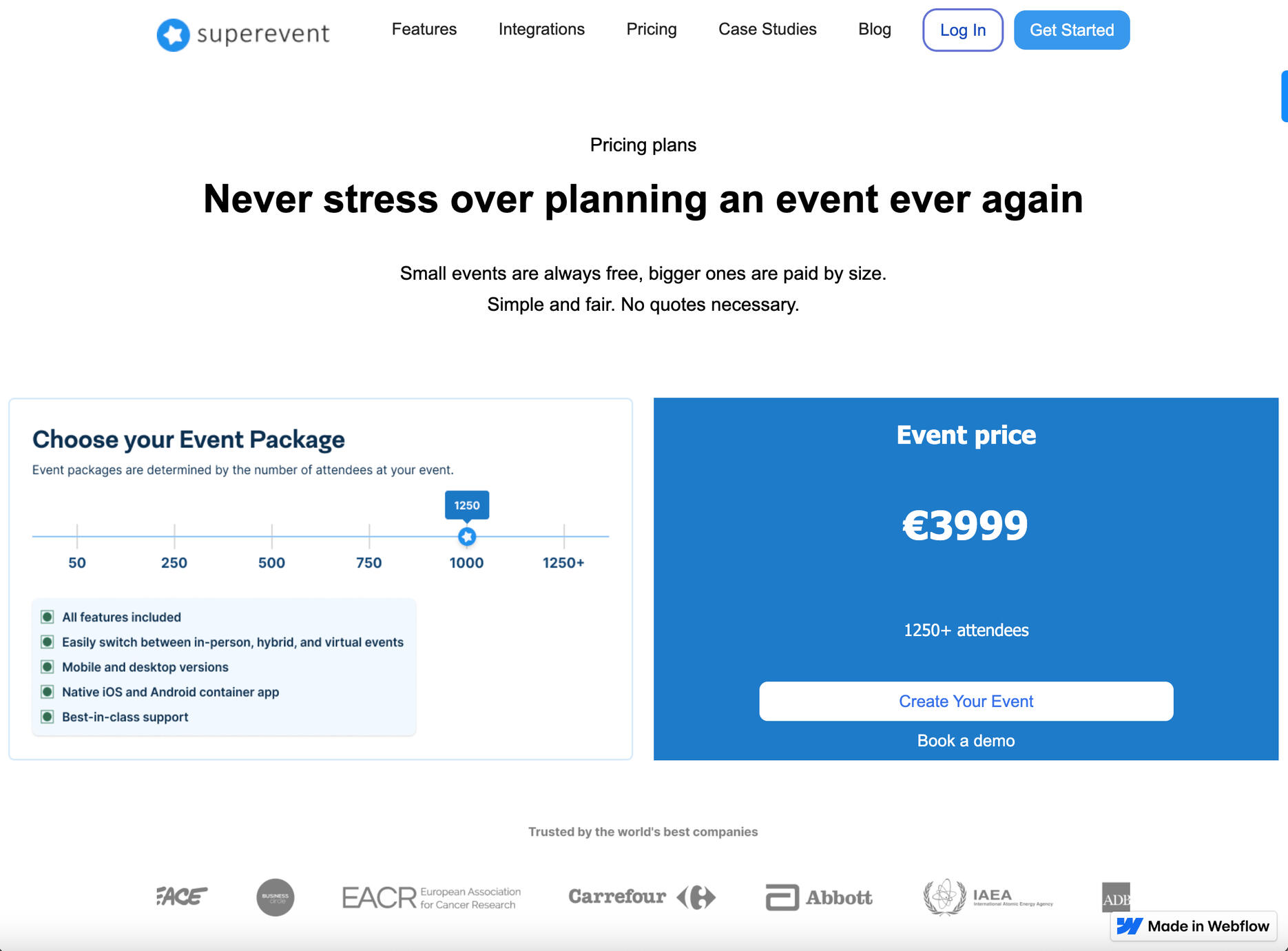 SuperEvent (Webflow)