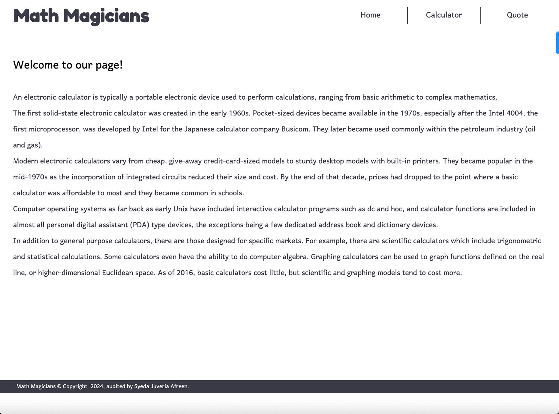 Math Magicians (React)