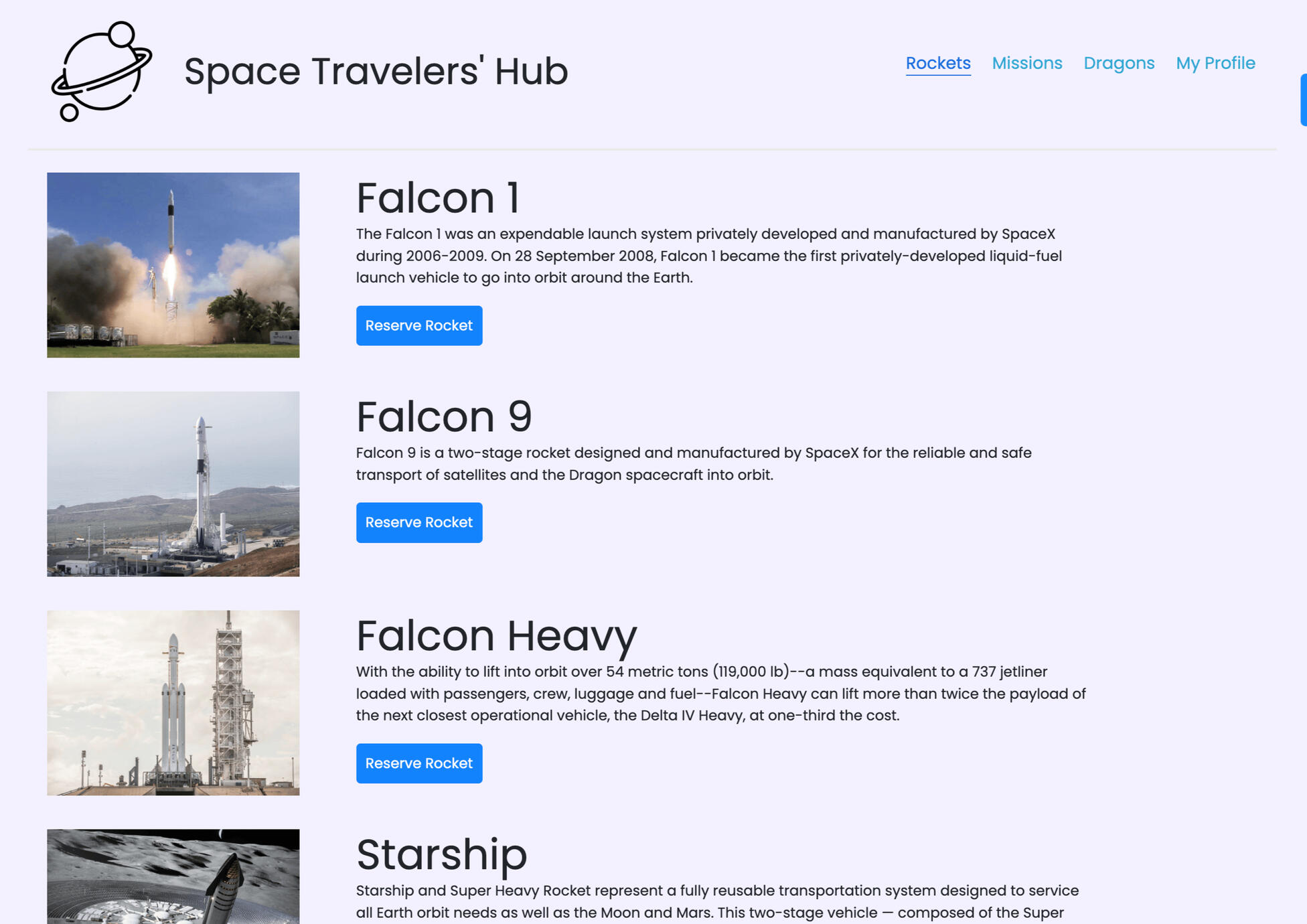 SpaceX (React/Redux)