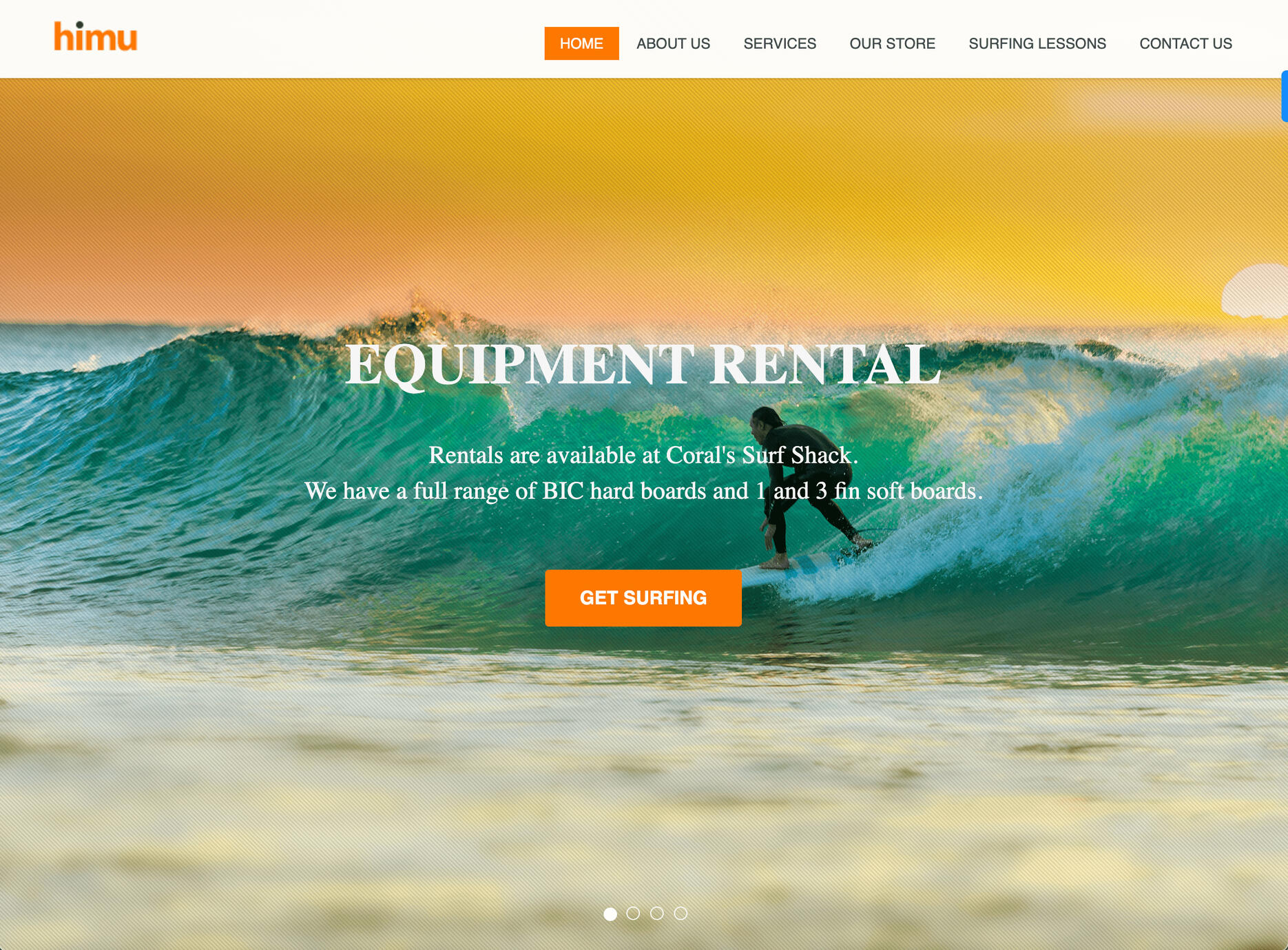 Coral Surf Shack (HTML/CSS/JS)